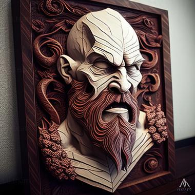 3D модель Святой Кратос из God of War (STL)